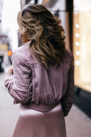 PINK BOMBER JACKET